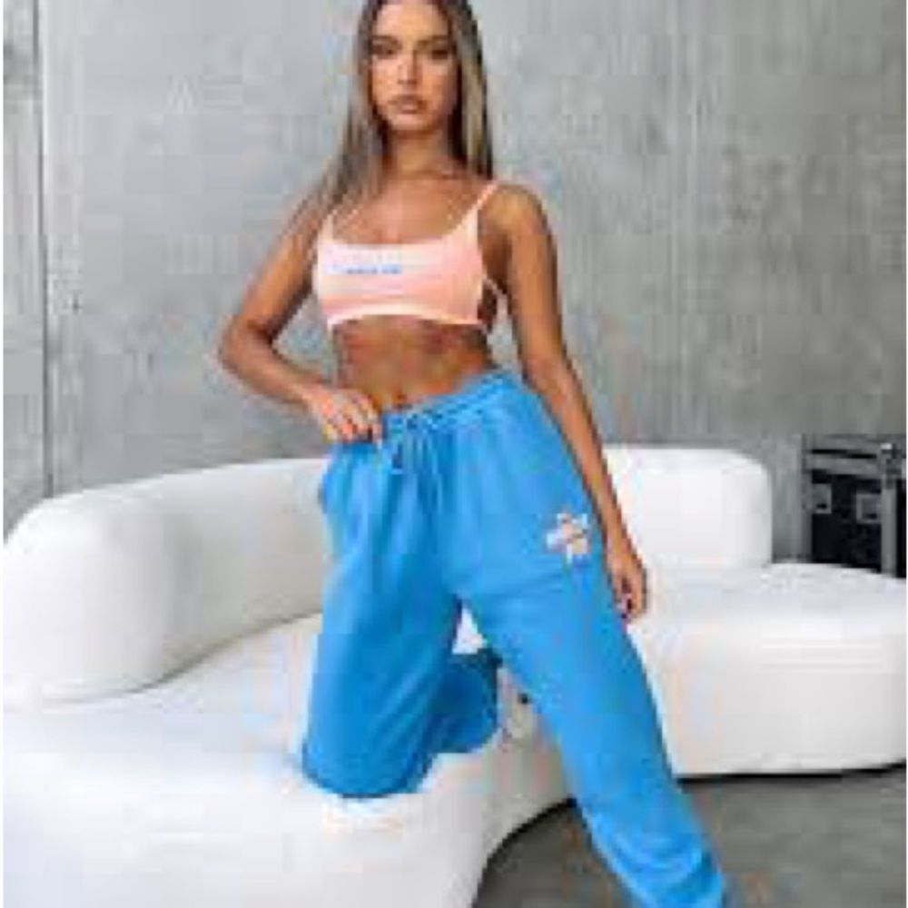 White Fox Boutique Bright Blue Drawstring Sweat Pants
